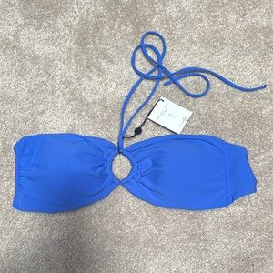 Skatie Blue Bikini Top large NWT